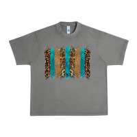 Tornado glitter turqoise leopard tooled leather background Urban Heavy Tee - RanaPortraitStore