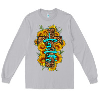 Moon Dust faith sunflower leopard cross olivia Long Sleeve Tee - OliviaCreatesArt