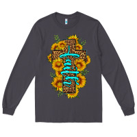 Smoke faith sunflower leopard cross olivia Long Sleeve Tee - OliviaCreatesArt