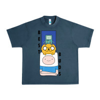 Midnight Navy Cn Adventure Time Finn Jake Bmo Best Buds Urban Heavy Tee - longCreatives