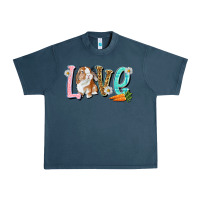 Midnight Navy Love Easter Rabbit Easter Day Urban Heavy Tee - HowdyJamesFarm