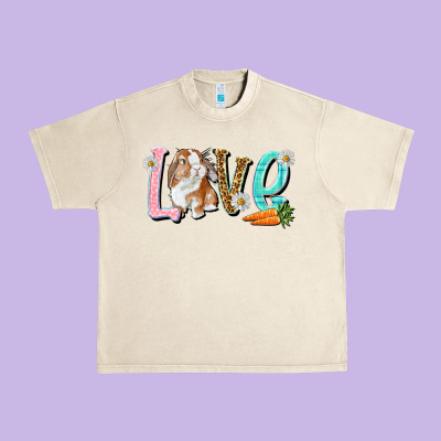 Love Easter Rabbit Easter Day Urban Heavy Tee Designed By Howdyjamesfarm