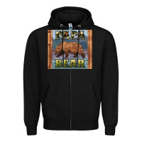 Black papar bear Zipper Hoodie - Artiststas