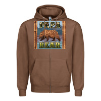Chestnut papar bear Zipper Hoodie - Artiststas