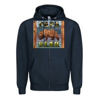 Navy papar bear Zipper Hoodie - Artiststas