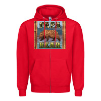 Red papar bear Zipper Hoodie - Artiststas
