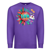 Purple western licensed vocational nurse medical instruments Premium Sweatshirt - BarkalooDesign