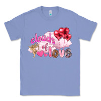 Colony Blue Clouds of love with balloons Valentine's Day Classic Tee - HowdyJamesFarm