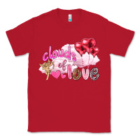 Red Clouds of love with balloons Valentine's Day Classic Tee - HowdyJamesFarm