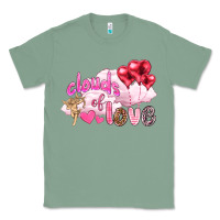 Sage Clouds of love with balloons Valentine's Day Classic Tee - HowdyJamesFarm