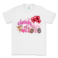 White Clouds of love with balloons Valentine's Day Classic Tee - HowdyJamesFarm