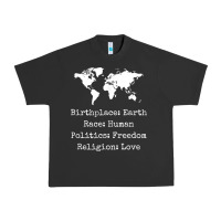 Pigment Black birthplace earth race human politics freedom religion love t shirt Urban Heavy Tee - longCreatives
