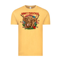 Vintage Mustard mooey christmas Vintage Tee - CowGirlArtShop