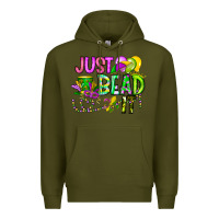 Army Green Just Bead it Premium Hoodie - CowhideDigitalArt