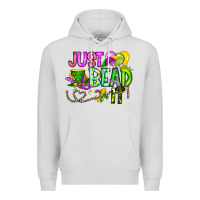 Dove Grey Just Bead it Premium Hoodie - CowhideDigitalArt