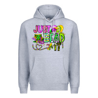 Heather Grey Just Bead it Premium Hoodie - CowhideDigitalArt