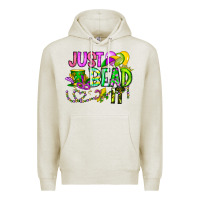 Oatmeal Heather Just Bead it Premium Hoodie - CowhideDigitalArt