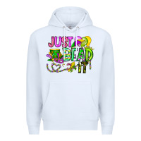 White Just Bead it Premium Hoodie - CowhideDigitalArt