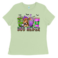 Matcha Boo Heifer Coffee Cups with Halloween Ladies Tee - texasbilliewilder