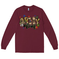 Burgundy army mom Long Sleeve Tee - FaDigitalArtStudio