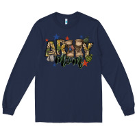 Navy army mom Long Sleeve Tee - FaDigitalArtStudio