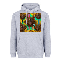 Heather Grey bear tumbler Heavyweight Hoodie - BarkalooDesign