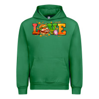 Emerald love with hamburger Urban Hoodie - AdoDesignShop