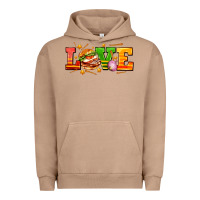 Pigment Burro love with hamburger Urban Hoodie - AdoDesignShop