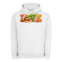 Pigment Lunar Rock love with hamburger Urban Hoodie - AdoDesignShop