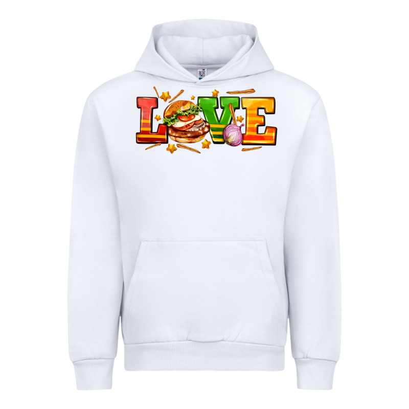 Love With Hamburger Urban Hoodie by AdoDesignShop | Teevron