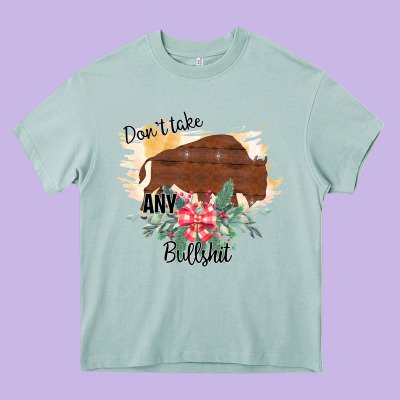Take No Bull Floral Rodeo Heavy Core Tee Designed By Bettercallsaul