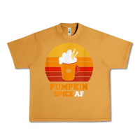 Peanut Butter pumpkin spice af retro vintage background happy halloween Urban Heavy Tee - longCreatives