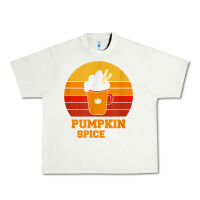 Pistachio pumpkin spice af retro vintage background happy halloween Urban Heavy Tee - longCreatives