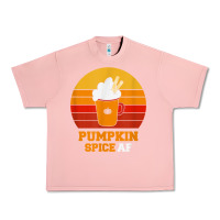 Salmon pumpkin spice af retro vintage background happy halloween Urban Heavy Tee - longCreatives