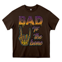 Chocolate Brown bad to the bone Heavy Core Tee - JahusDesignShop