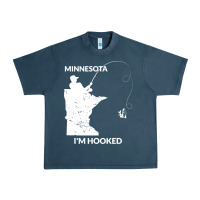Midnight Navy MN Minnesota Fishing T Gift for Fishermen and Anglers Urban Heavy Tee - longCreatives