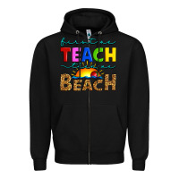 Black first we teach then we beach Zipper Hoodie - Artiststas