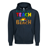 Navy first we teach then we beach Zipper Hoodie - Artiststas