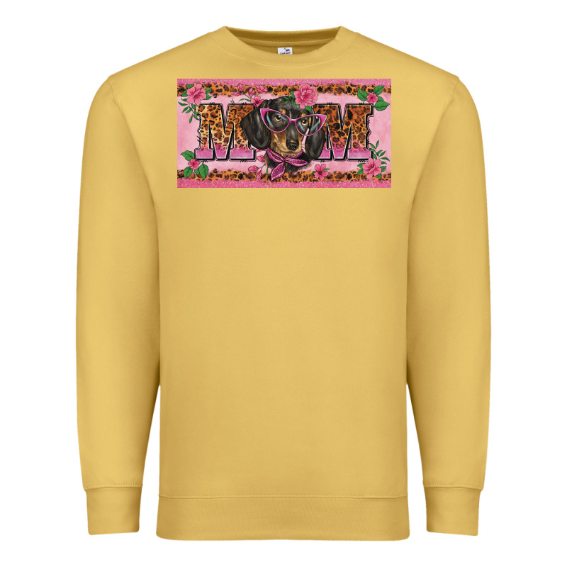 Danchshund Mom License Plate Template Premium Sweatshirt by BarkalooDesign | Teevron