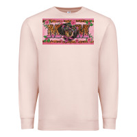 Pale Pink danchshund mom license plate template Premium Sweatshirt - BarkalooDesign