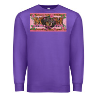 Purple danchshund mom license plate template Premium Sweatshirt - BarkalooDesign