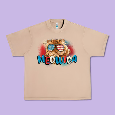 Meowica 4th Of July Urban Heavy Tee Designed By Cowgirlartshop