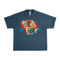 Midnight Navy meowica 4th of july Urban Heavy Tee - CowGirlArtShop