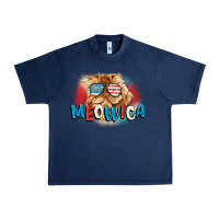 Navy meowica 4th of july Urban Heavy Tee - CowGirlArtShop