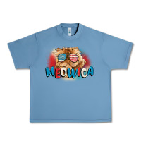 Pebble Blue meowica 4th of july Urban Heavy Tee - CowGirlArtShop