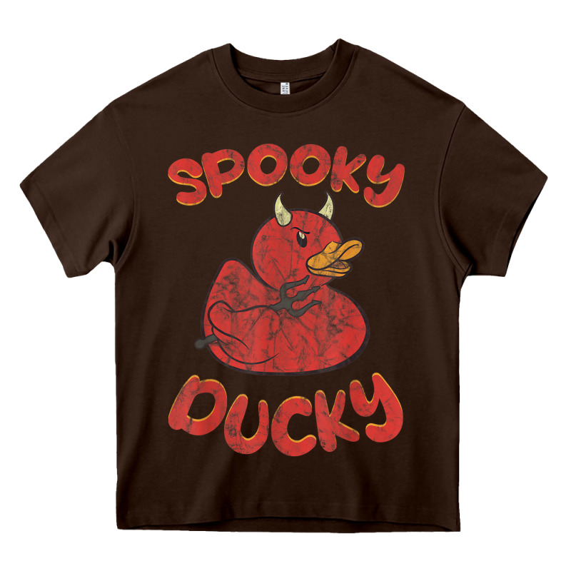 Spooky Devil Rubber Duck Halloween Heavy Core Tee by longCreatives | Teevron