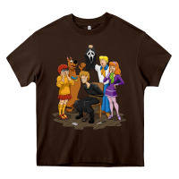 Chocolate Brown surprise!  scooby dog with friends funny halloween Heavy Core Tee - longCreatives