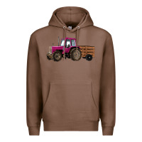 Chestnut Pink Farm Tractor Premium Hoodie - RanaPortraitStore