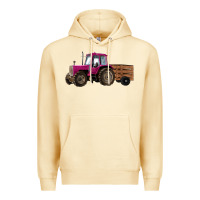 Pina Colada Pink Farm Tractor Premium Hoodie - RanaPortraitStore