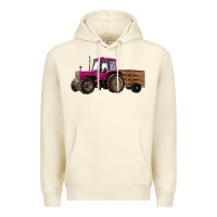 Sandshell Pink Farm Tractor Premium Hoodie - RanaPortraitStore